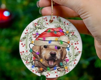 Golden Retriever dog ornament dog christmas ornament retriever dogs first christmas pet gift for dog mom dad grandma gran