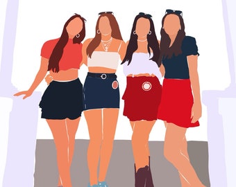 Custom Faceless Portrait, Faceless Portrait Print, Custom Portrait, Faceless Illustration, Couple Gift, Wedding, Graduation Gift, Digital