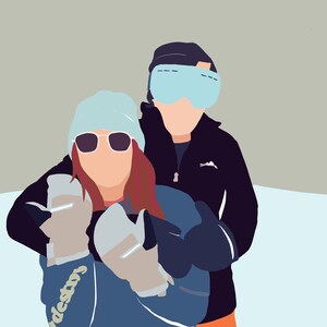 Faceless Digital Portrait, Custom Faceless Portrait, Faceless Portrait Print, Custom Portrait, Couple Digital Faceless Illustration, ASAP