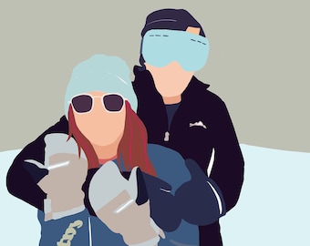 Faceless Digital Portrait, Custom Faceless Portrait, Faceless Portrait Print, Custom Portrait, Couple Digital Faceless Illustration, ASAP