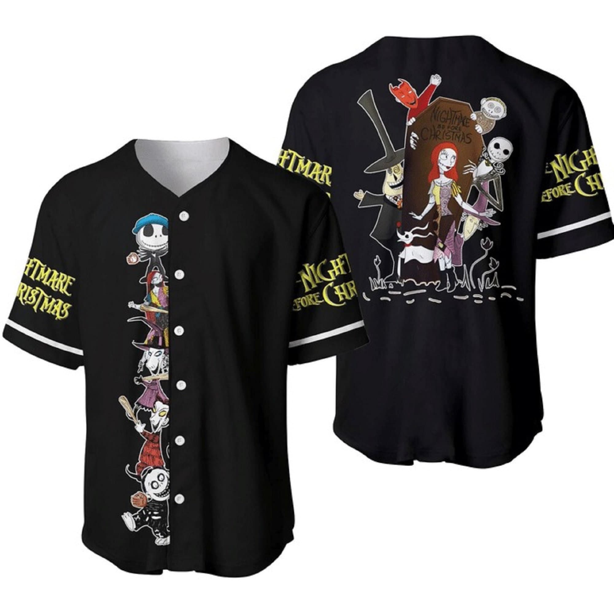 Discover Black Squad Nightmare Before Christmas Baseball Jersey