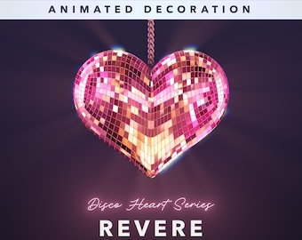 Décoration animée d'un ruisseau en forme de boule disco et de coeurs d'amour - Revere (téléchargement numérique)