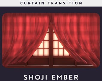 Transition du rideau de braise Shoji : Stinger rouge pour OBS Streamlabs (téléchargement numérique)
