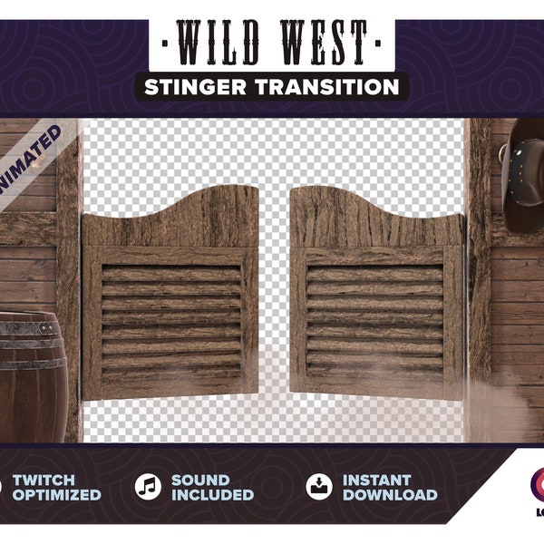 Twitch Overlays: Wild West - Stinger Transition