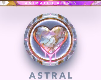 Alertes Twitch animées Astral : superposition de flux (téléchargement numérique) - Or rose