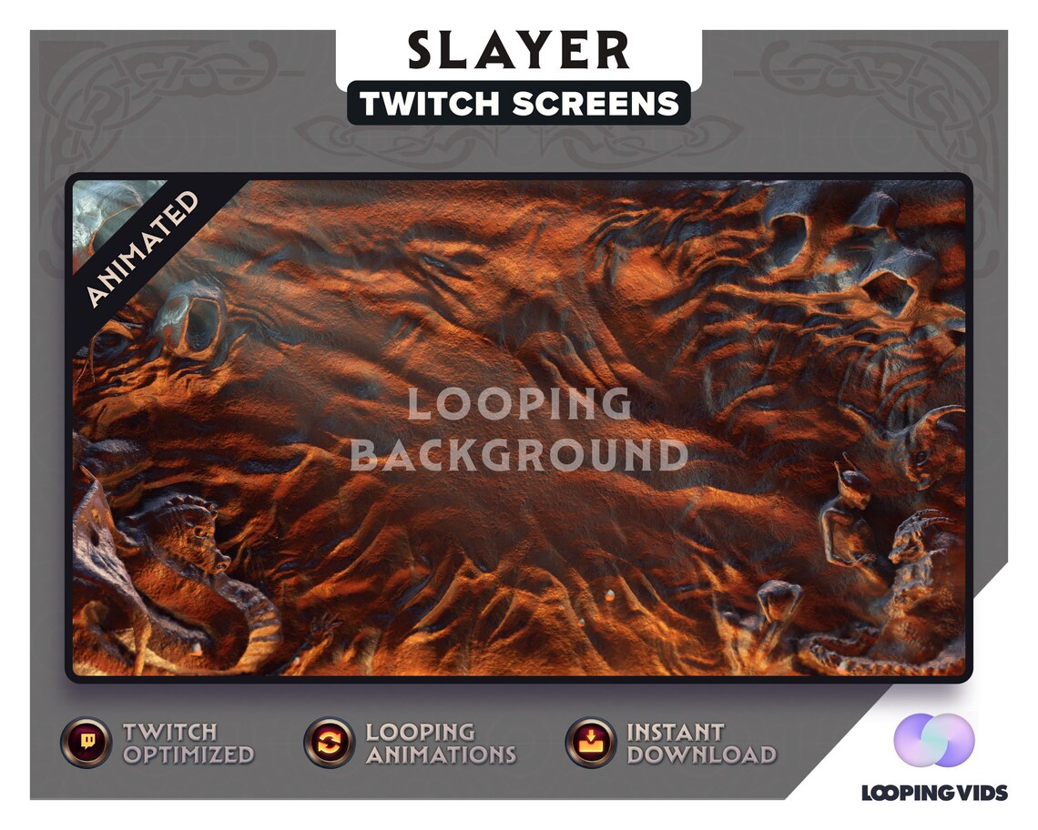Twitch Overlays: Slayer - Animated Screens - Etsy