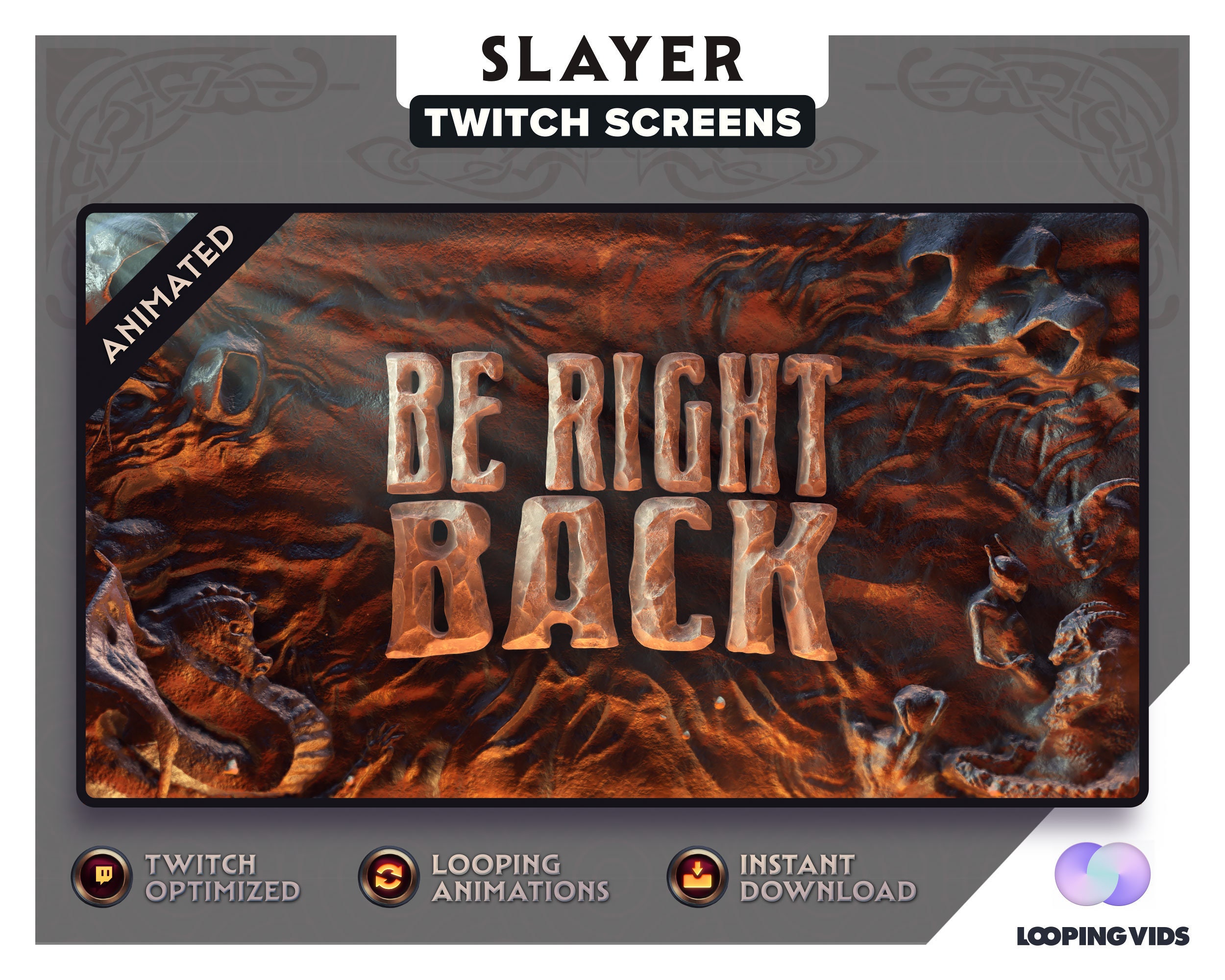 Twitch Overlays: Slayer - Animated Screens - Etsy