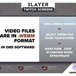 Twitch Overlays: Slayer - Animated Screens - Etsy