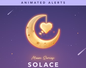 Alertes de diffusion céleste sur Twitch – Consolation | Superpositions de lune animées pour le streaming (téléchargement numérique)