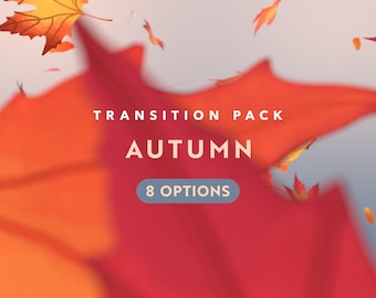 Pack de 8 transitions de flux de feuilles d'automne : changement de scène d'automne animé (OBS et Streamlabs) (téléchargement numérique)