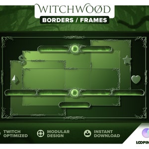 Witchwood Twitch Stream Overlay: Gruseliger Grünwald Bordürenrahmen