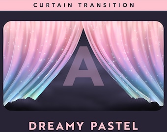 Transition pastel arc-en-ciel pour rideau Stinger : Twitch et YouTube (téléchargement numérique)