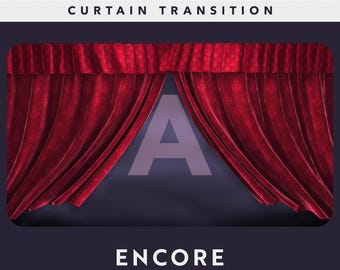 Transition Red Curtain Stinger - Animation sur scène pour OBS et Streamlabs (téléchargement numérique)