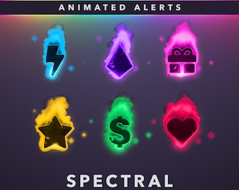 Alertes Twitch d'incendie animées multicolores pour Streamlabs et StreamElements