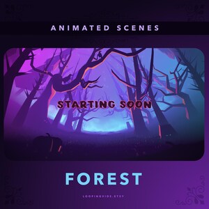 Animated Overlays: Spooky Forest Twitch Streaming Dreamy Whimsical ...