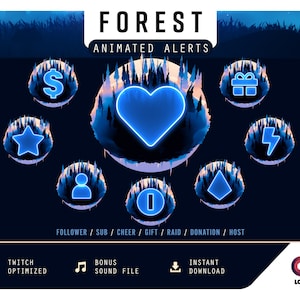Animierte Forest TwitchAlerts: Overlay (Digitaler Download)