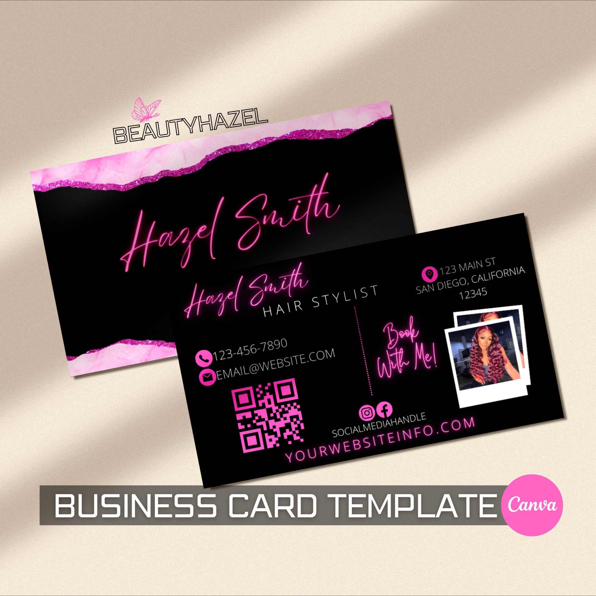 Hair Business Card - Etsy