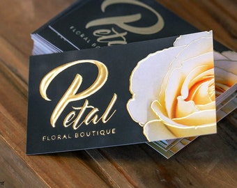 Raised Gloss Business Card - Custom Business Card - Custom Design - Free Shipping - Thick Material 15pt - Glossy or Matte Finish