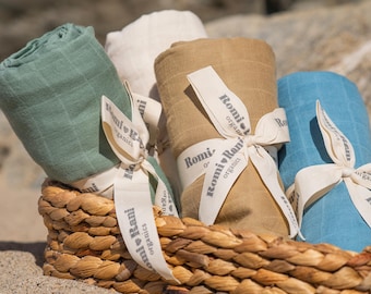 100% Organic Cotton Muslin Swaddle