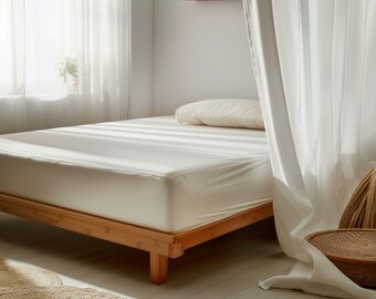 100% Organic cotton waterproof mattress protector, the ultimate organic breathable protector.