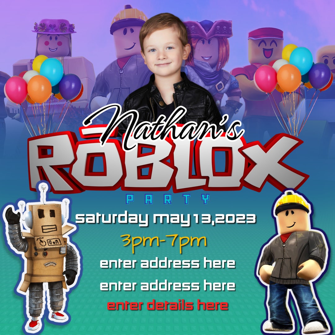 Roblox Birthday Digital Invite - Etsy