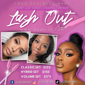 Lash Tech Flyer Editable Template