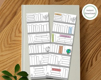 Book Tracker Bookmark Printable - Etsy UK