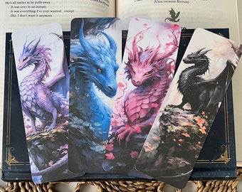 Dragons Bookmark Set /fantasy bookmark/magic bookmark