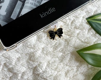 Black Bow Kindle/Kobo Charm: E-reader Accessory
