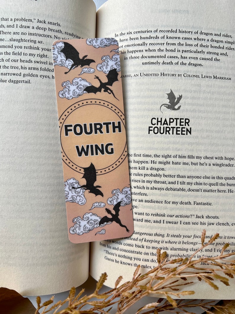 Fourth Wing Inspired Bookmarks/dragon Bookmark - Etsy Australia