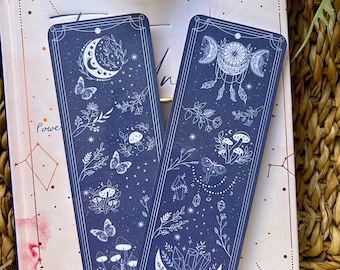 Celestial Bookmarks/Fantasy bookmark/Moongazing/Enchanted