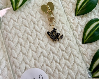 Kindle/Kobo Charm Clip: Witchy Cat E-reader Accessory