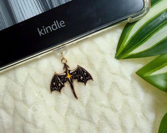 Night Dragon Kindle Charm: E-Reader Accessories