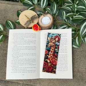 Stained Glass Style Giraffe Bookmark