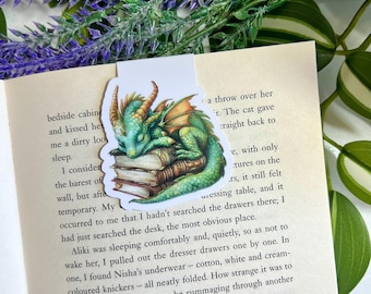 Book Dragon Magnetic Bookmark: Fantasy Reader Gift