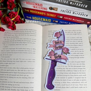 Just a Thriller Girlie Die Cut Bookmark