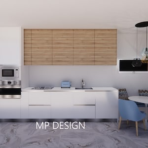 3D Kitchen Design | Kitchen | Online Interior Design | Custom Interior Design Service | Rendering | Custom Design | Interior Design