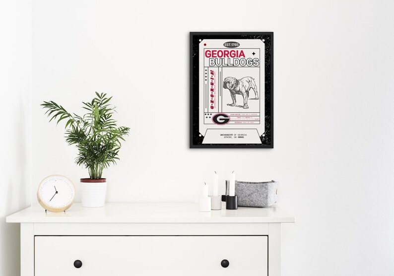 Vintage Dorm Art Boys and Girls College Wall Large Printable Poster