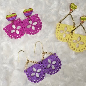 Celebrate Mexico! Papel Picado Clay Earrings