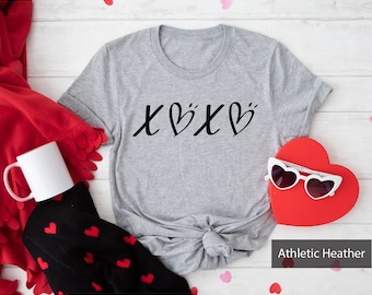 Hugs and Kisses, XOXO Shirt, Valentines Shirt, Couples Love Shirt, Valentines Day Shirt for Women, Valentines Day Gift, Xoxo Tee