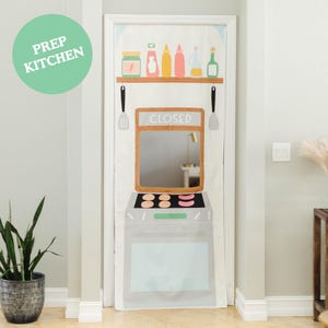 Tienda de juegos infantil con forma de camión de comida, juguete para juegos de imaginación, casita de juegos con cocina, tela lavable. imagen 3