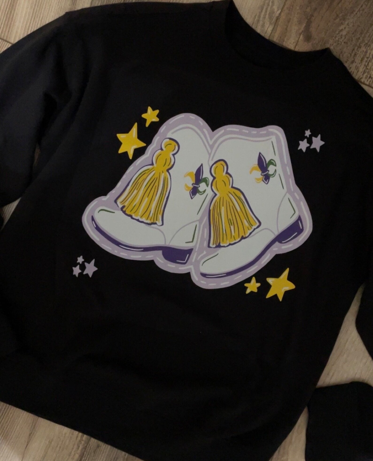 mardi gras boots shirt