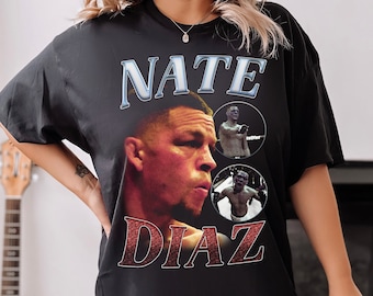 Nate Diaz Style Rap T-Shirt, Diaz Brothers, 209, UFC Poster Shirt, MMA Shirt, California, Stockton, Unisex Kleidung, Geschenke für Männer