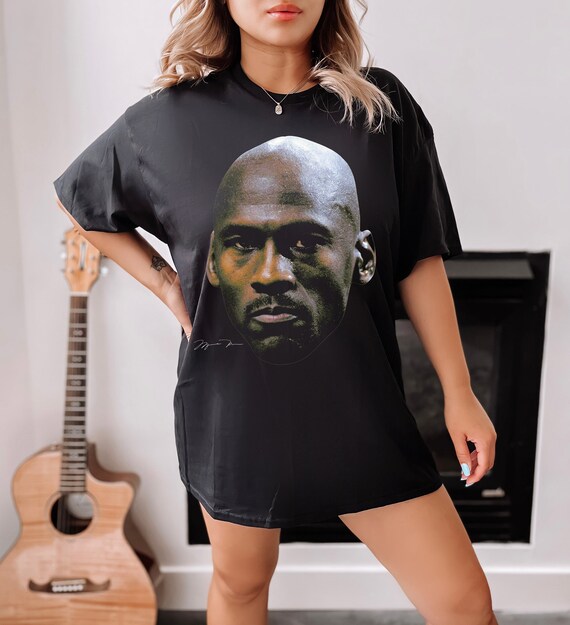 Michael Jordan Shirt Big Face Print Hip Hop Shirt Chicago Bulls NBA MVP NBA All Star Nba Legend Shirt Plus Sizes Big and Tall Etsy