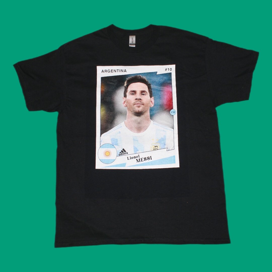 Discover Lionel Messi Trading Card Shirt, 90s Style Graphic Shirt, Argentina Soccer Shirt