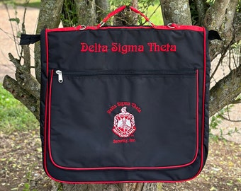 Delta Sigma Theta (DST) Sorority Polyester PVC Coated Garment Bag for travelling- suitable for all sort of clothing & accessories.