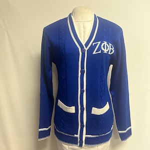 Zeta Phi Beta (ZOB) Sweater/Cardigan for Zeta soror- stay warm in Style