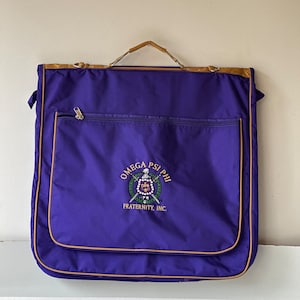 Omega Psi Phi Fraternity Polyester PVC Coated Garment Bag for travelling- suitable for all sort of clothing & accessories