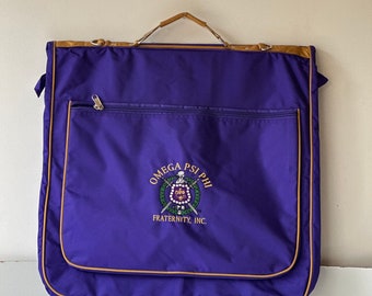 Omega Psi Phi Fraternity Polyester PVC Coated Garment Bag for travelling- suitable for all sort of clothing & accessories