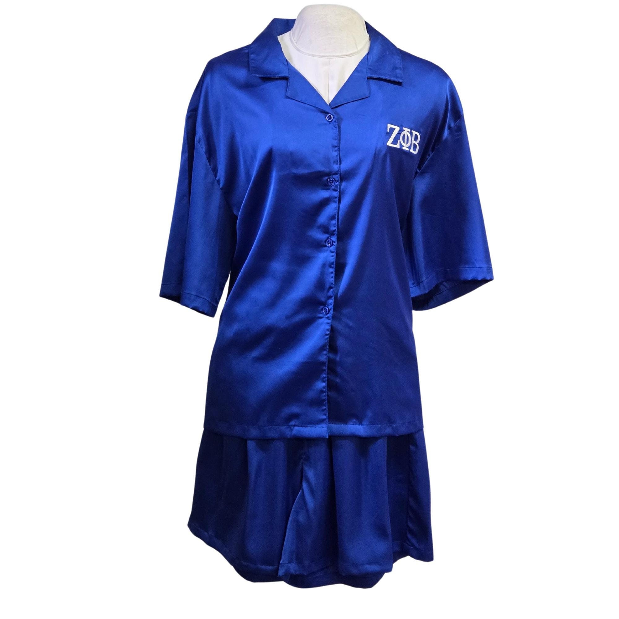 Zeta Phi Beta (ZOB) satin night suit for Zeta soror- stay warm in Style
